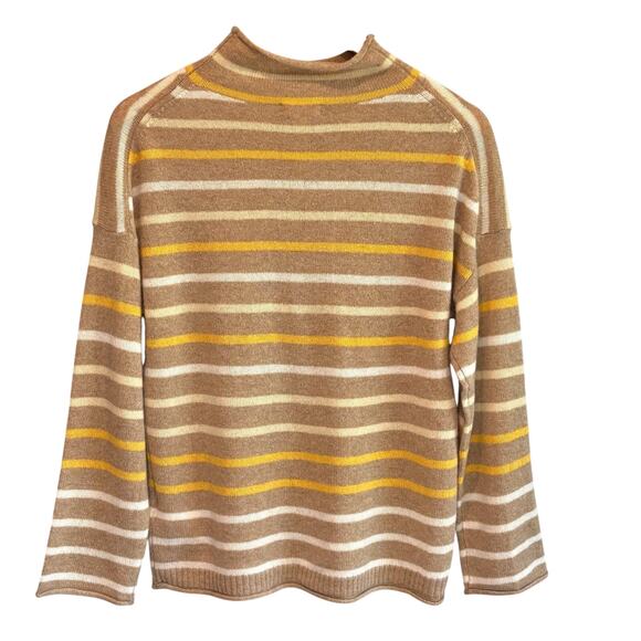 J. Crew Cashmere Rollneck Sweater in Stripe - size XS - Picture 3 of 6